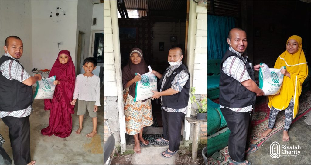 LAZ Risalah Charity Menyalurkan Sedekah Beras Untuk Keluarga Yatim Periode Maret 2024